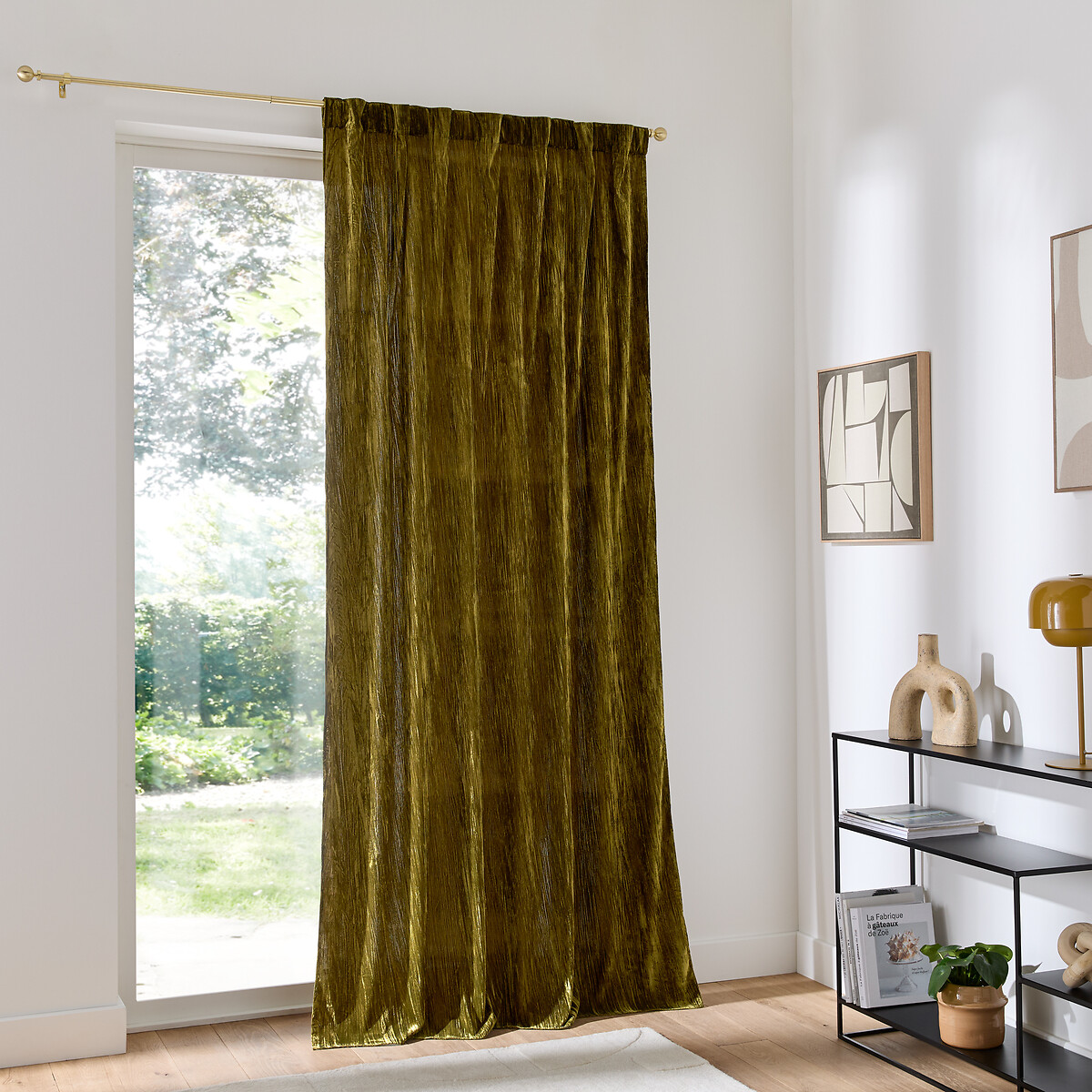 LA REDOUTE INTERIEURS<br>Cortina de veludo com argolas ocultas, Susana