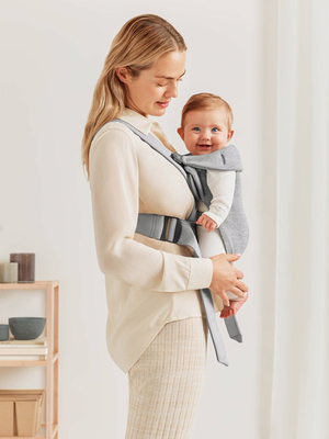 BabyBjörn Mini Bæresele 3D Jersey, Light Grey