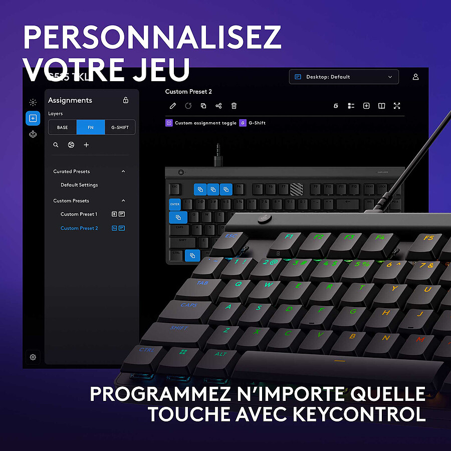 Logitech G G515 TKL - GL Tactile - Noir