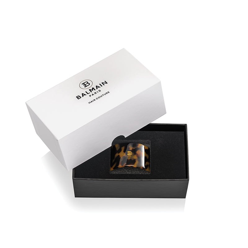 Balmain Paris - Cellulose Acetate Elastique pour Cheveux Tortoise Shel - Hårelastik