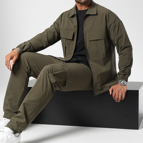 Veste Zippée Avec Poches 0200 Vert Kaki