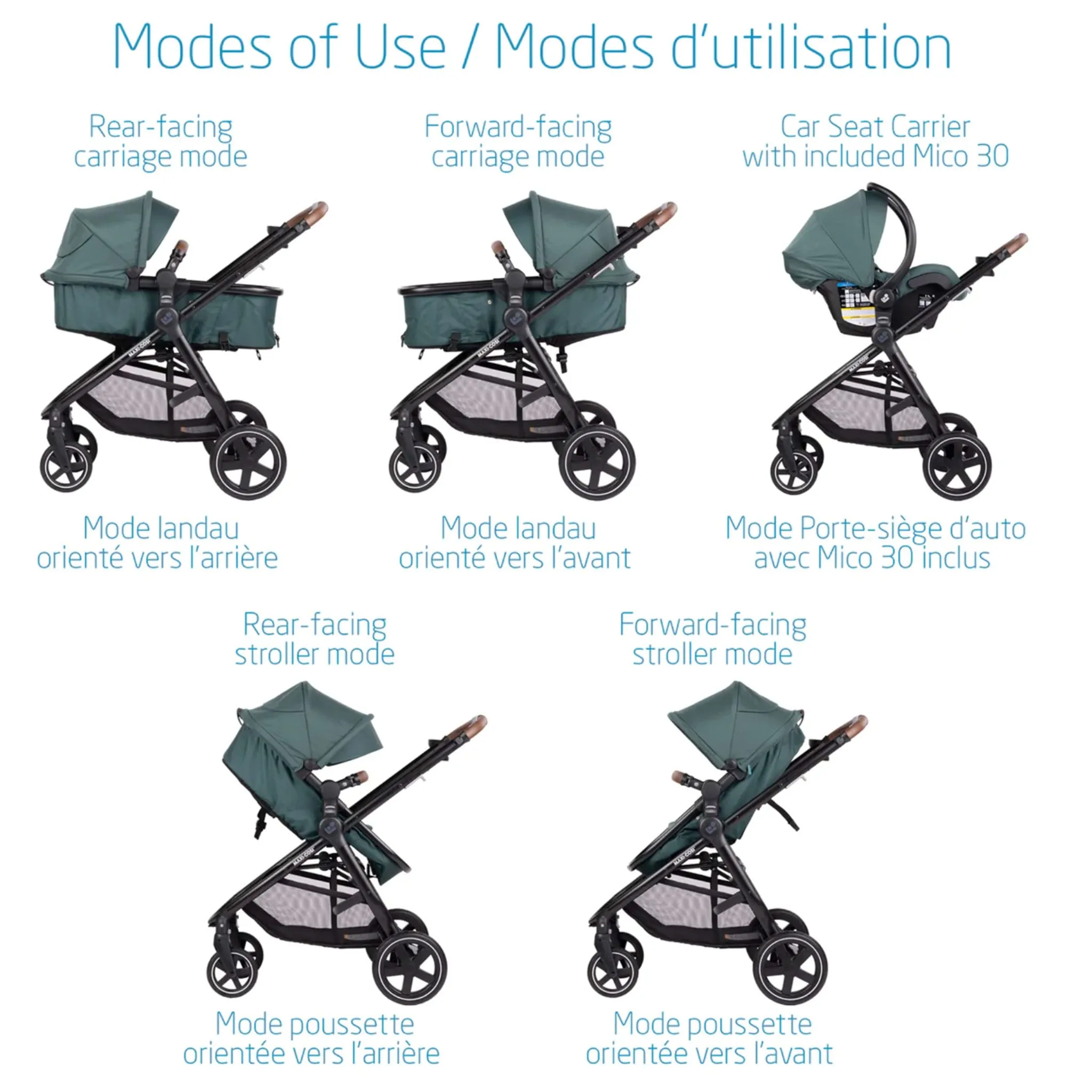 Maxi-cosi Système de Voyage Zelia Max - Essential Vert