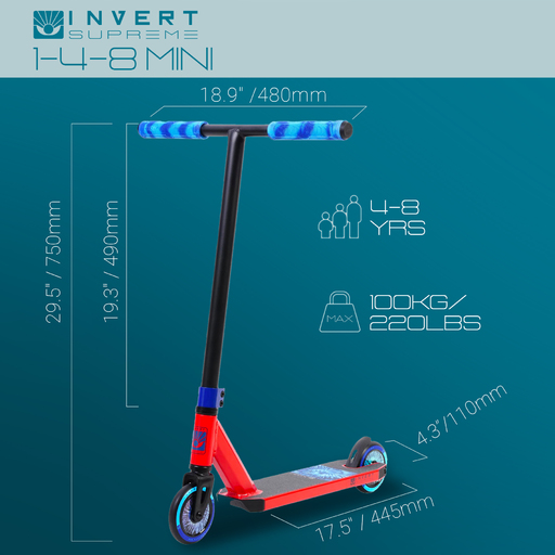 Mini Patinete Acrobático Invert Supreme