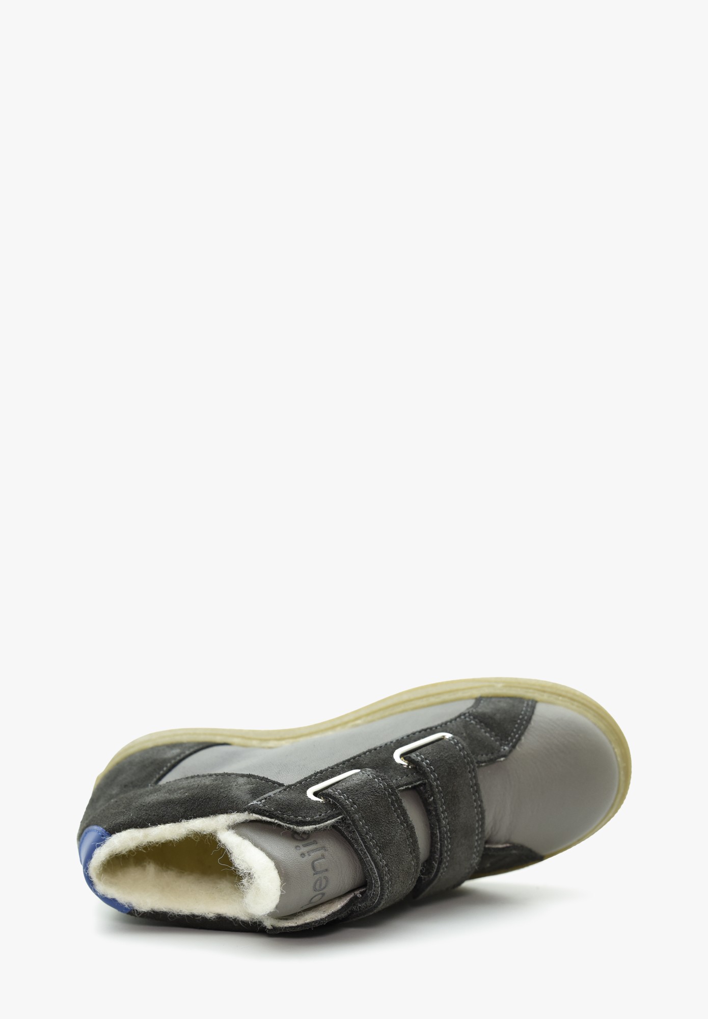 Orello logo TEX Wollfutter Kinder Anthrazit Blau