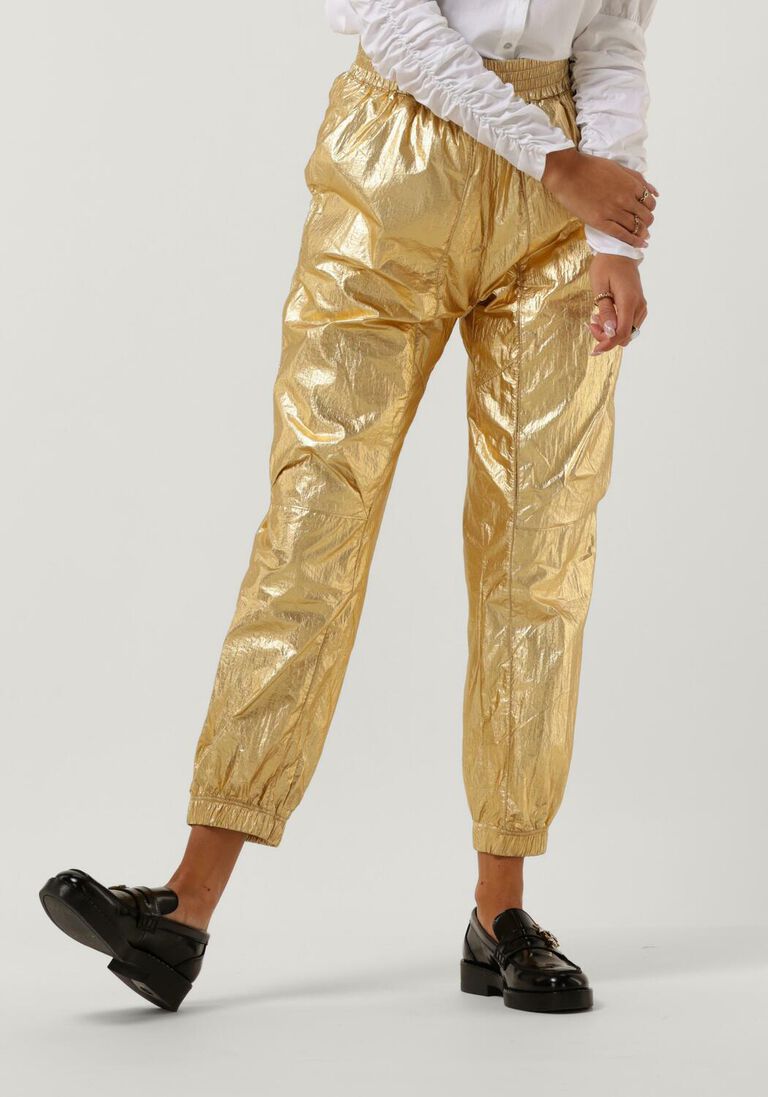 CO\\'COUTURE gouden co'couture pantalon trice metal tech pant
