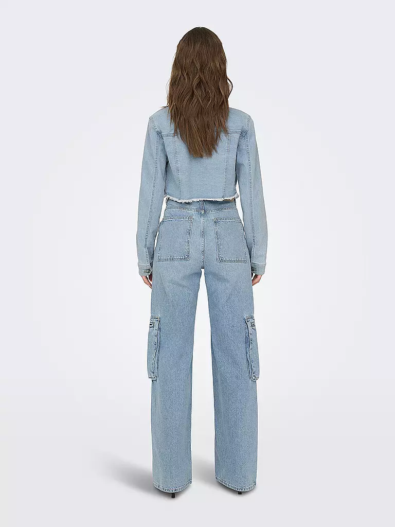 ONLY Jeansjacke Cropped Fit ONLWONDER  hellblau