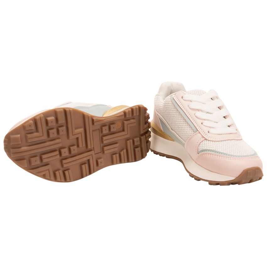 Baskets de sport en mesh avec empiècements pour fille - Blanc