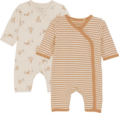 Fixoni Prematur Pyjamaser 2-Pack Str. 44, Brun