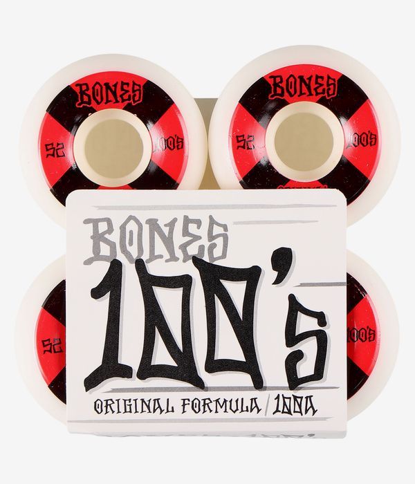Bones 100's-OG #4 V5 Rollen (white red) 52mm 100A 4er Pack