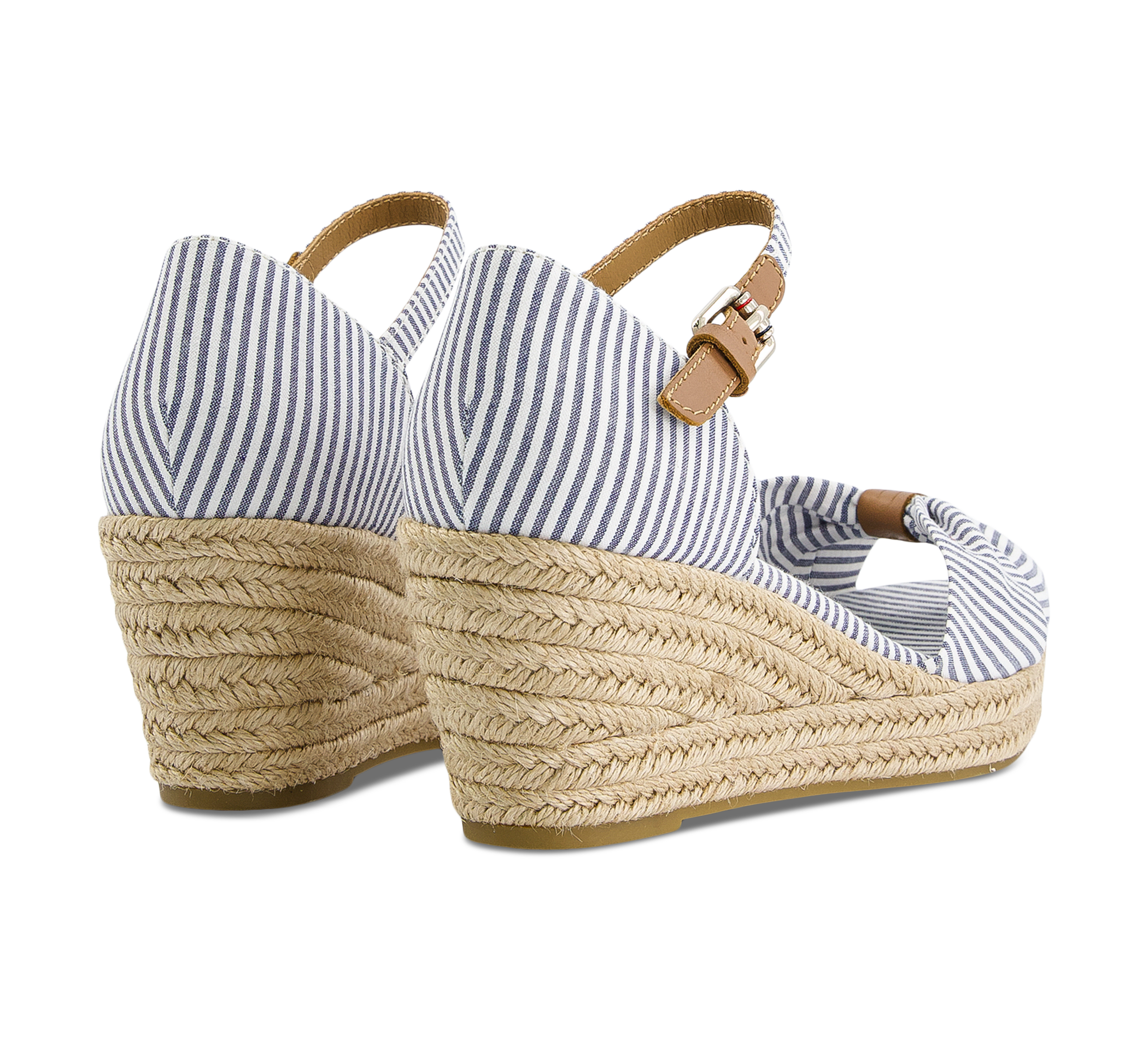 Tommy Hilfiger High Wedge Seersucker - Riemchensandalen