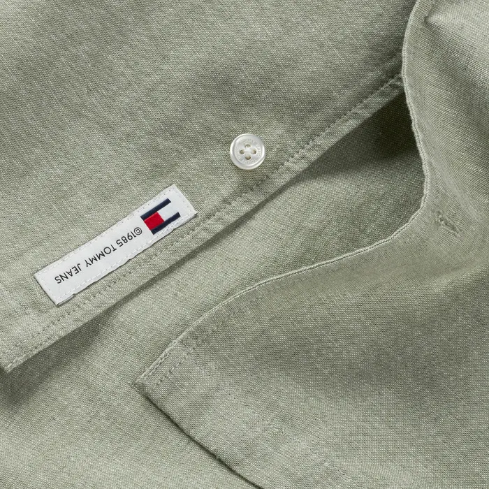 Tommy Hilfiger Regular Fit Linnen Blend SS Overhemd Heren