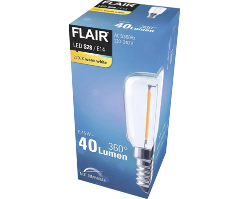 FLAIR LED Lamp S28 E14/0,45W 40 lm 2700K warm wit helder