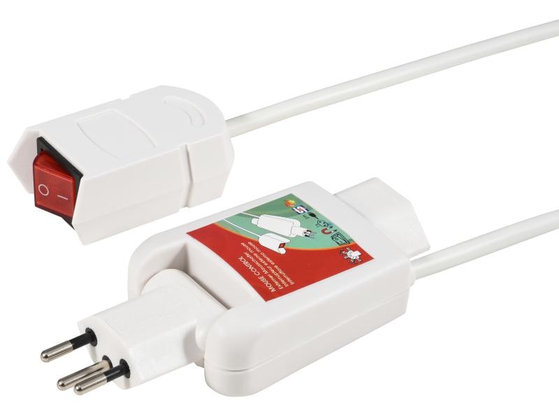 STEFFEN Schalt-Schlaufstecker 2 m 1 Kippschalter und Schlaufstecker T12/T13