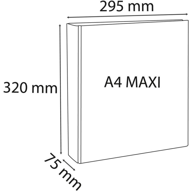 Classeur 2 anneaux cartonné Exacompta Kreacover® personnalisable A4 maxi - Dos 7,5 cm blanc