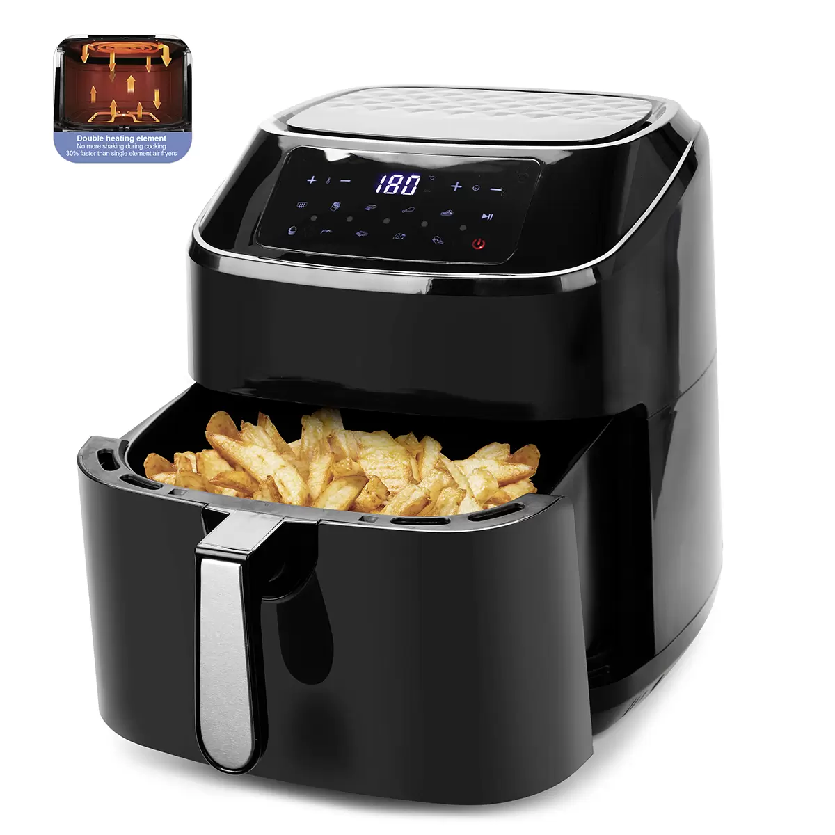 Heissluftfritteuse 9,2 Liter Schwarz