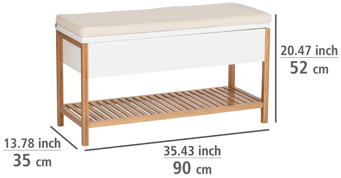 WENKO Schuhbank »Finja« BxTxH: 90x35x52 cm, aus Bambus