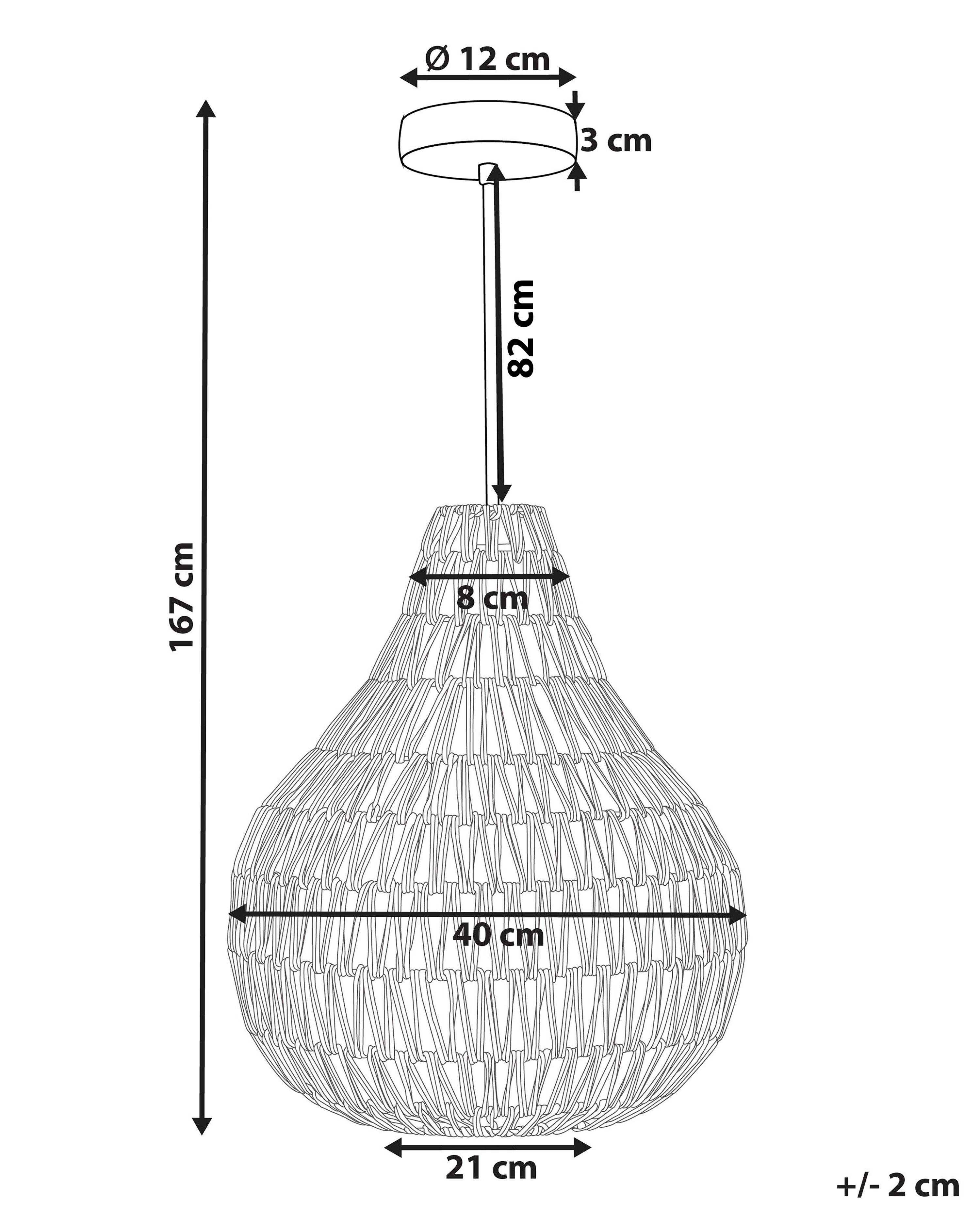 Hanglamp MOLOPO Papierkoord Zandbeige
