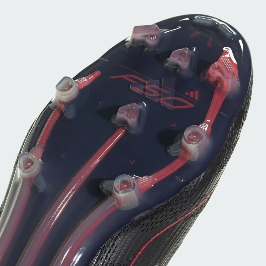 adidas F50 Elite Laceless FG Stealth Victory - Noir/Argenté/Lucid Red