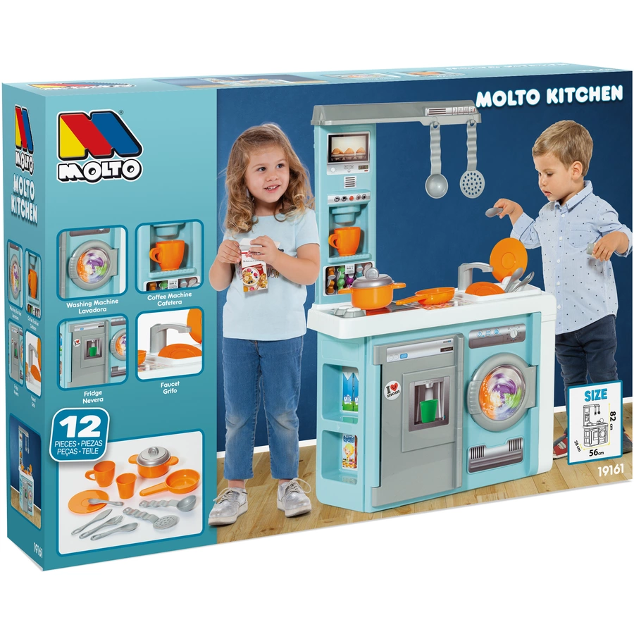 MOLTO Große Spielküche mit Zubehör 12-teilig
