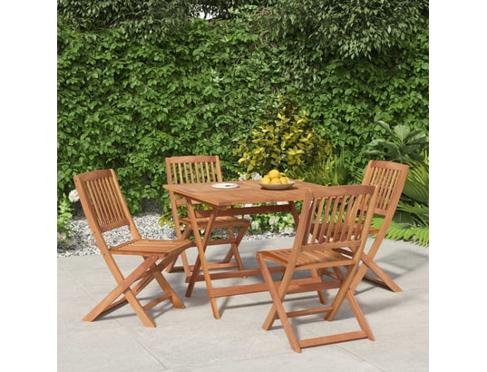 LES TENDANCES - Ensemble table et chaises de jardin-brun-4 places-438492