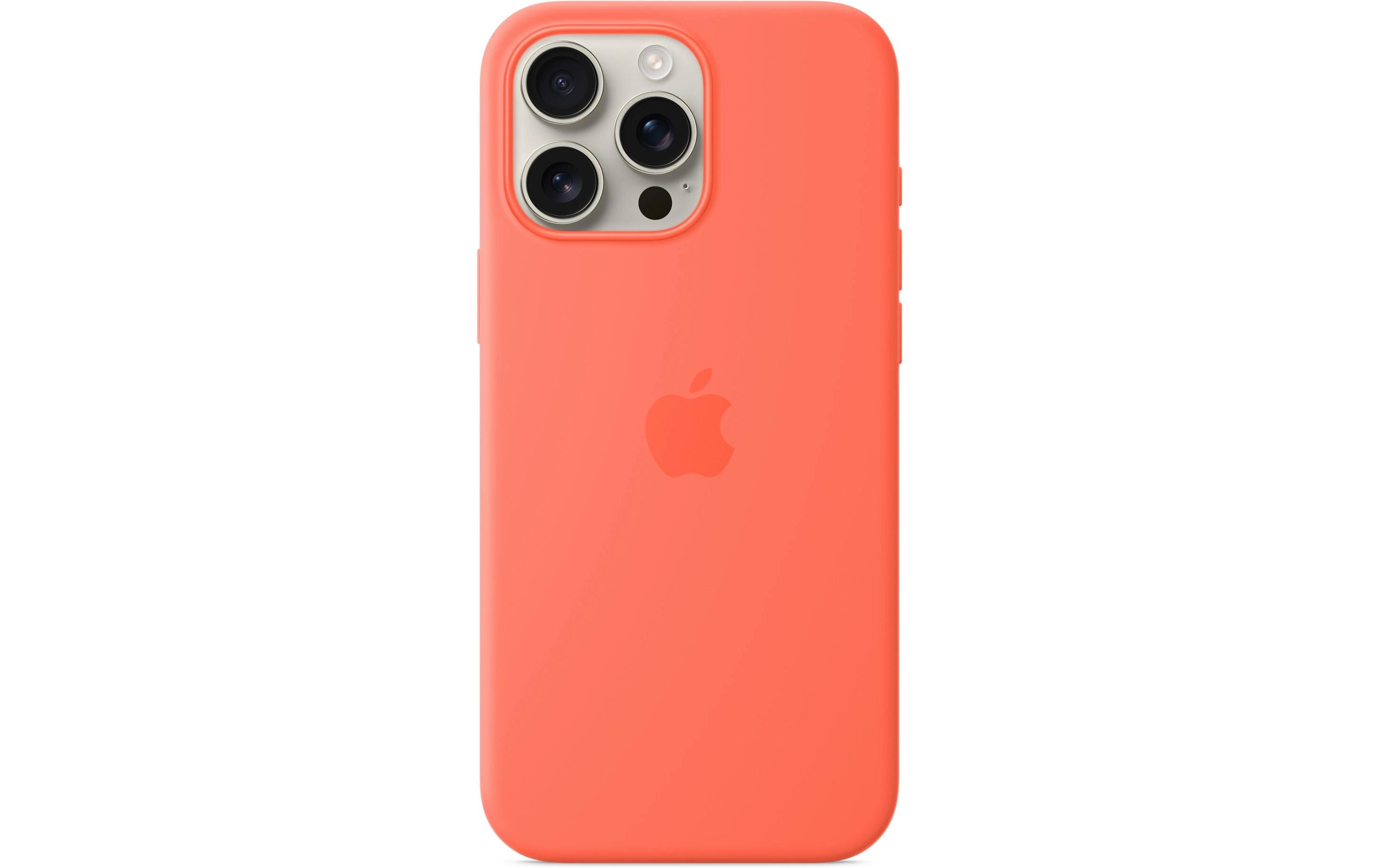 Silicone Case mit MagSafe iPhone 16 Pro Max TangerineSilikon-Backcover mit «MagSafe» für das Apple iPhone 16 Pro Max
