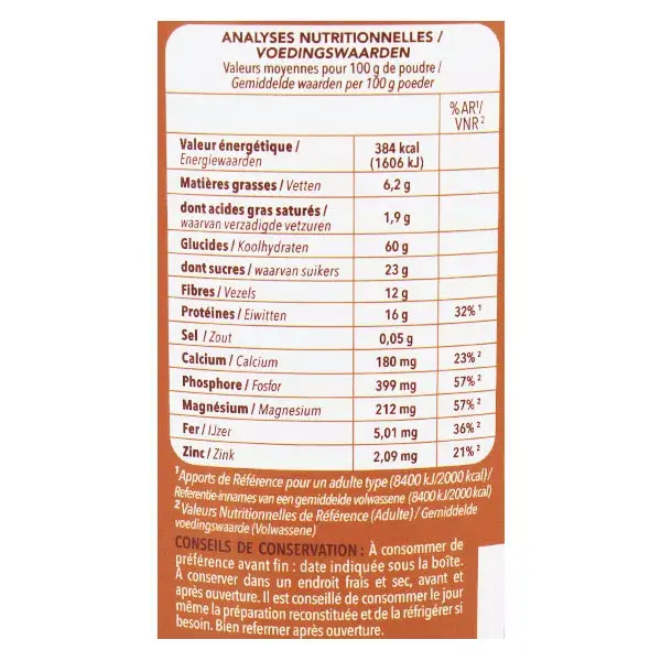 La Mandorle Bebida Instantânea em Pó Leite de Amêndoa Chocolate Orgânico 400g