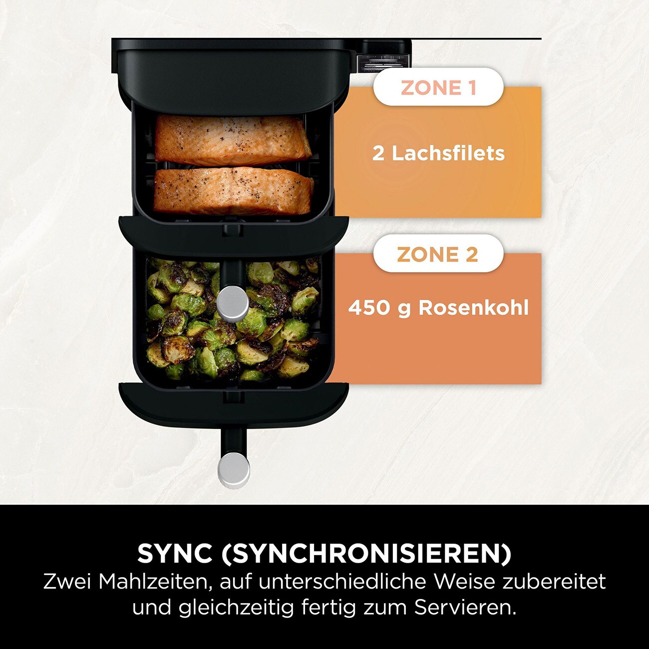 Ninja Double Stack SL300EU schwarz Heißluftfritteuse