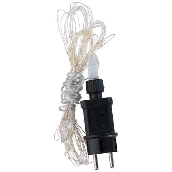 Julelys-LED-strip med kobberfarvet kabel og 120 LED-lys