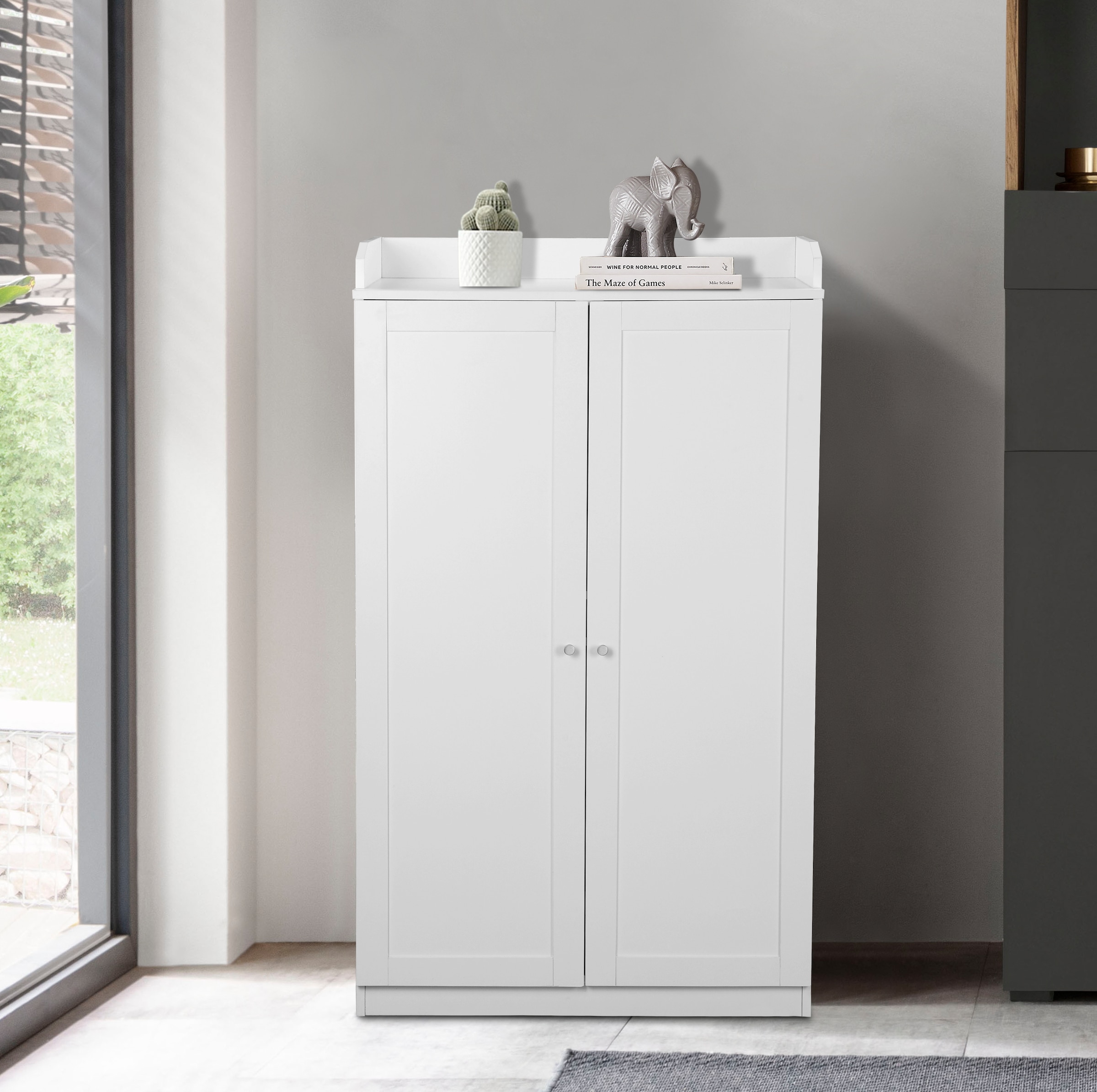 Home affaire Sekretär »Aalborg« PC-Schrank im Landhaus-Stil, Tastaturauszug, Stauraum, 80x134,5 cm