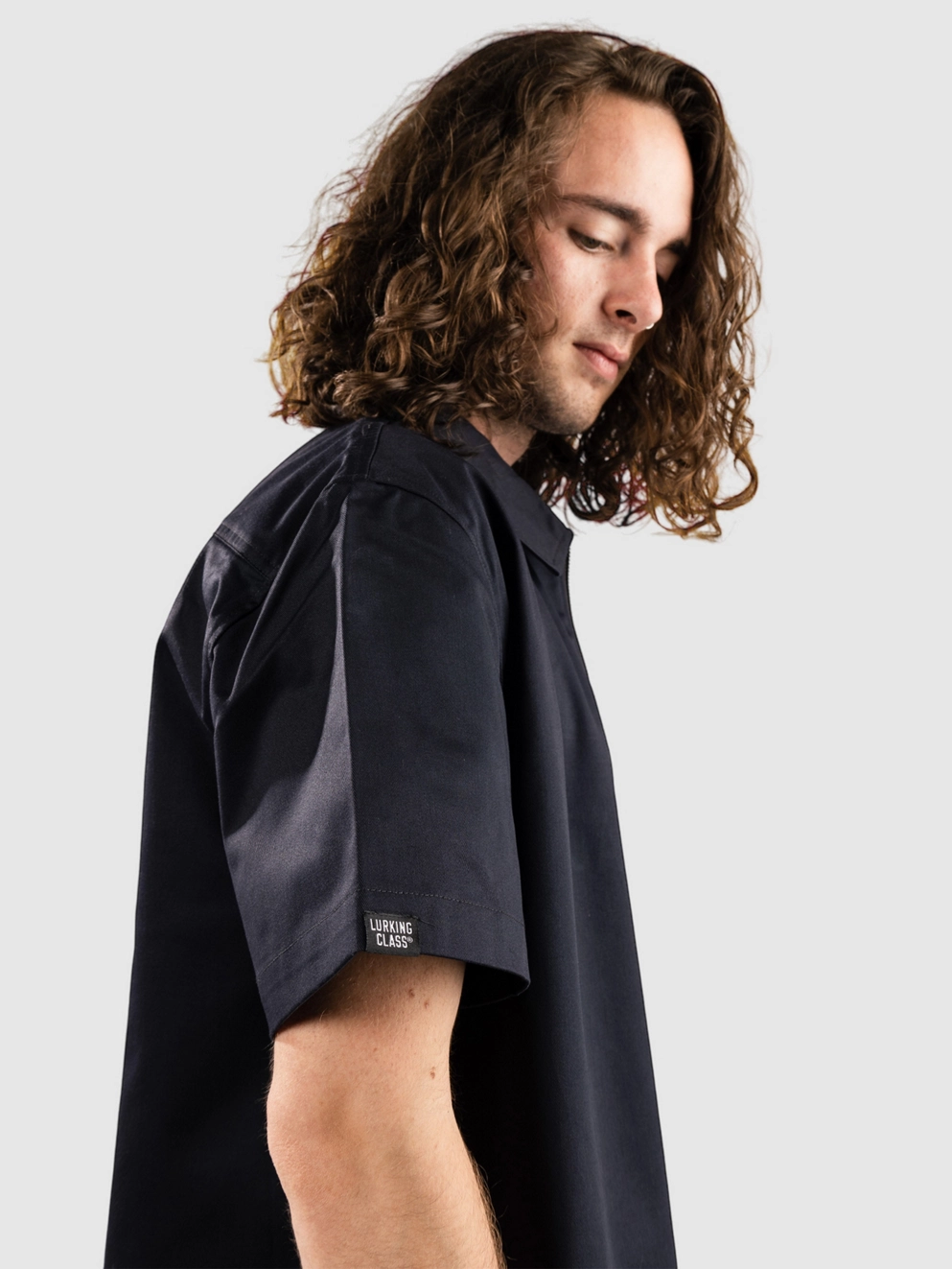 Lurking Class Look Back Zip Work Shirt black