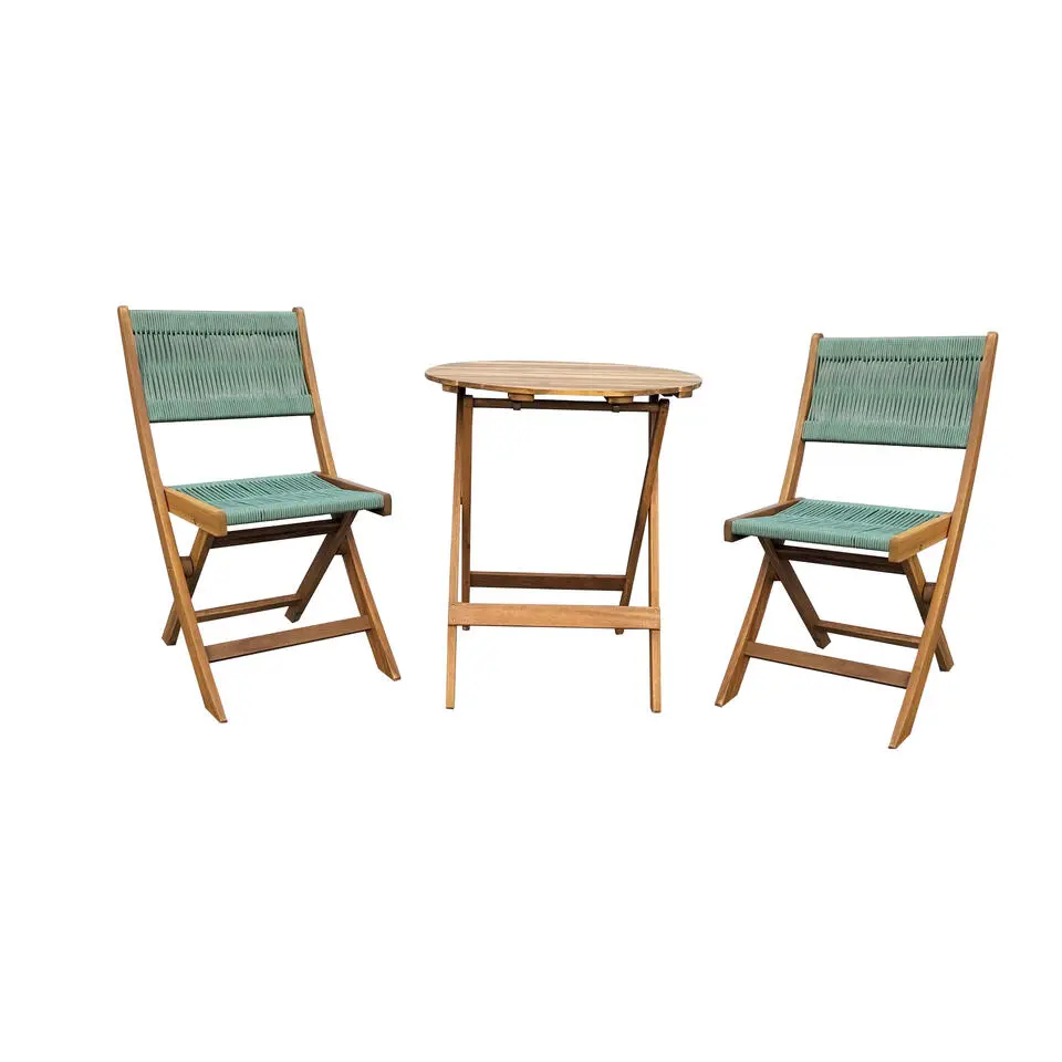 Sens-Line - Lanzarote Bistro Set - Hout - Groen
