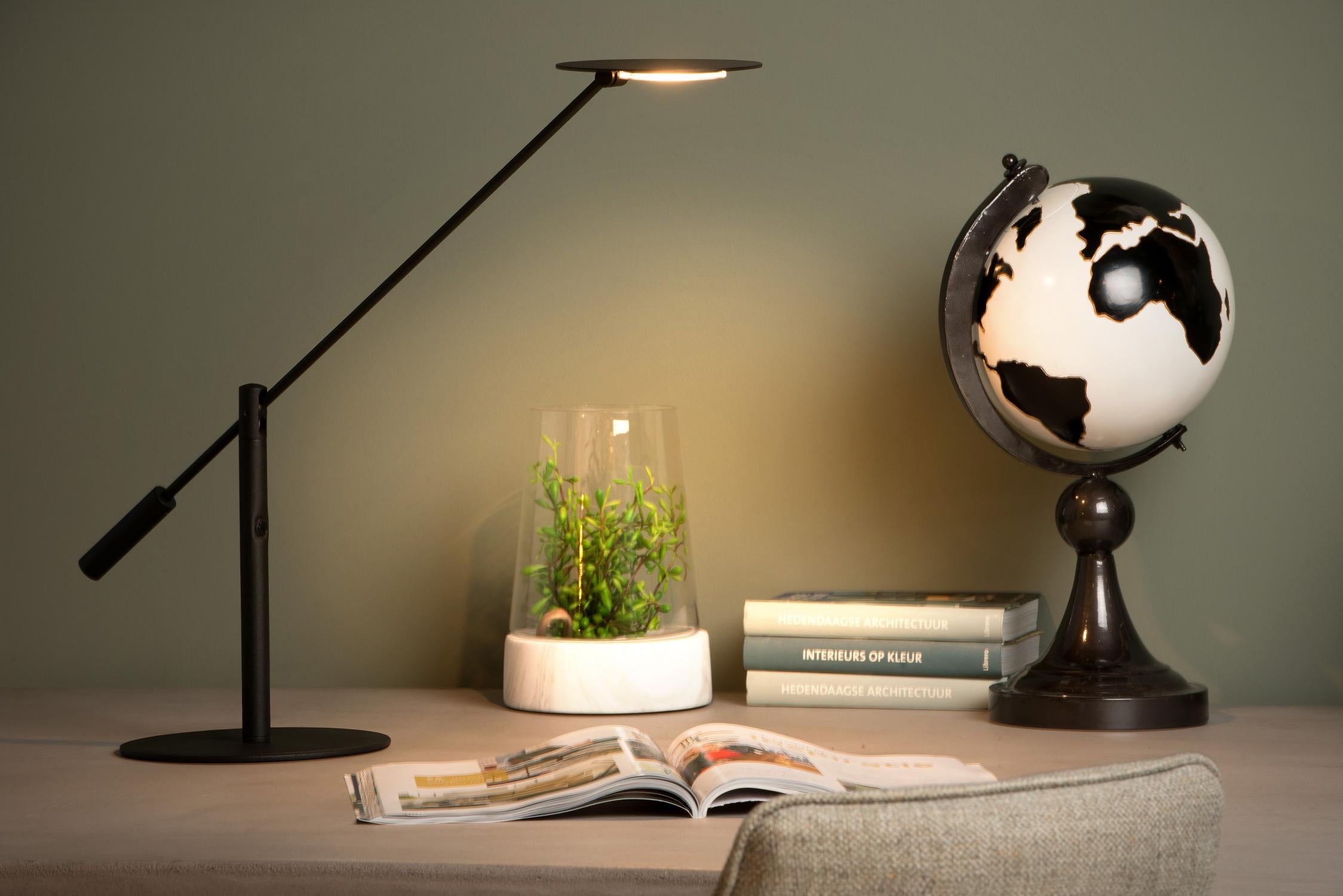 Anselmo bureaulamp LED zwart