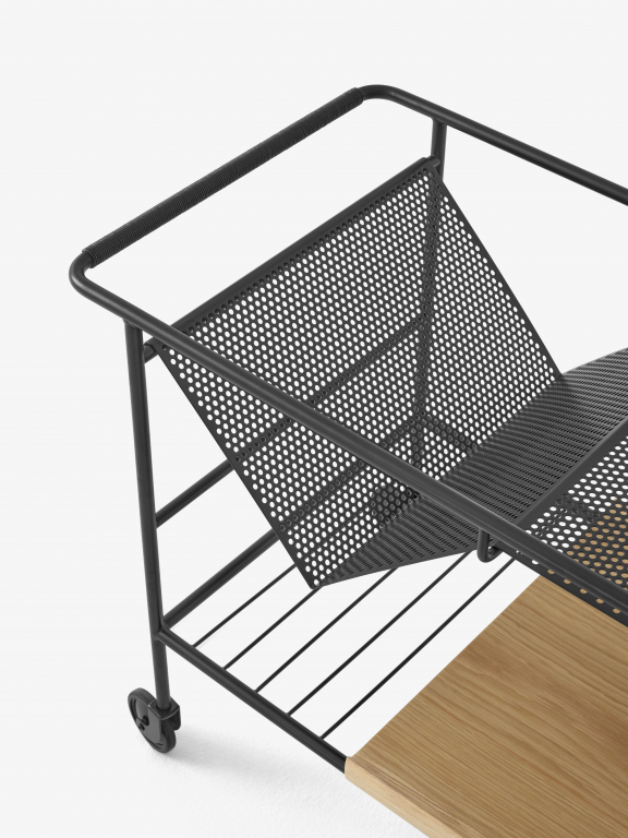 &tradition Alima NDS1 trolley zwart, gelakt eiken