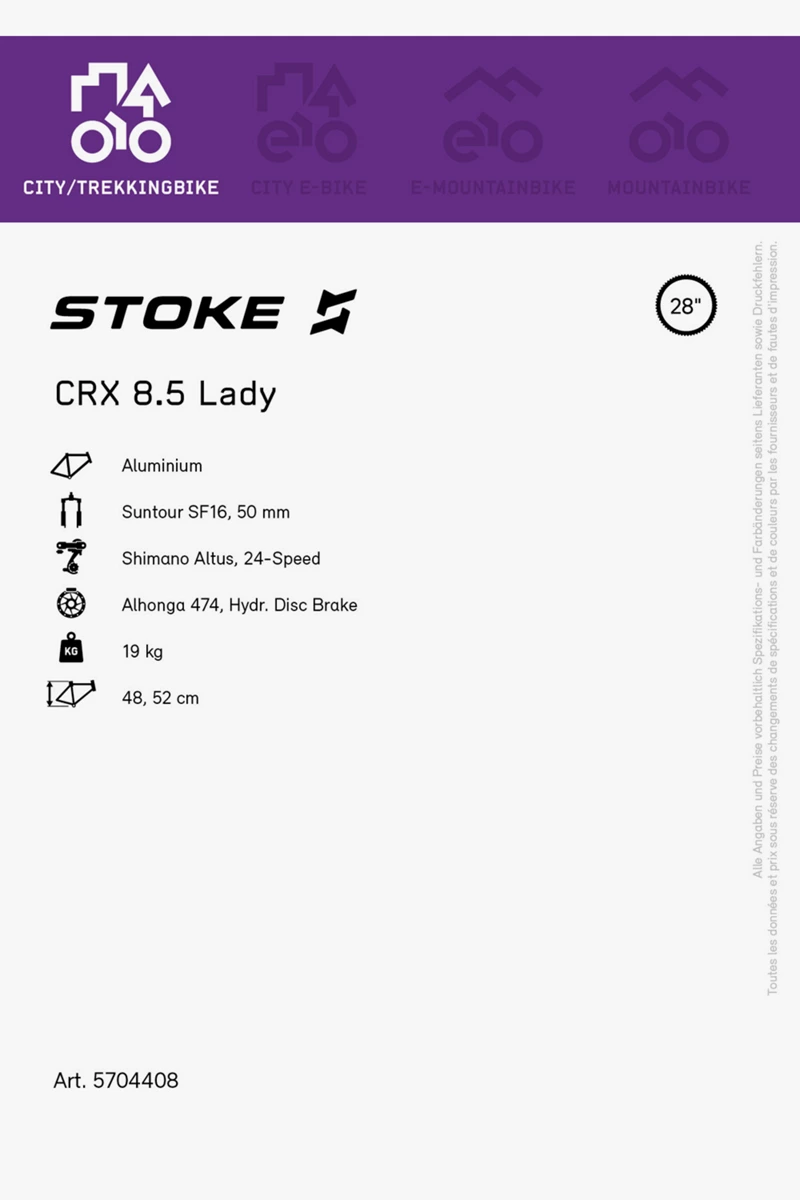 Stoke CRX 8.5 28 Damen Citybike 2023