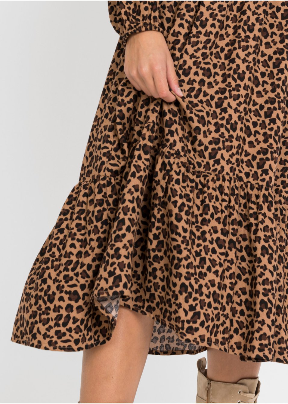 Robe-chemise avec motif léopard