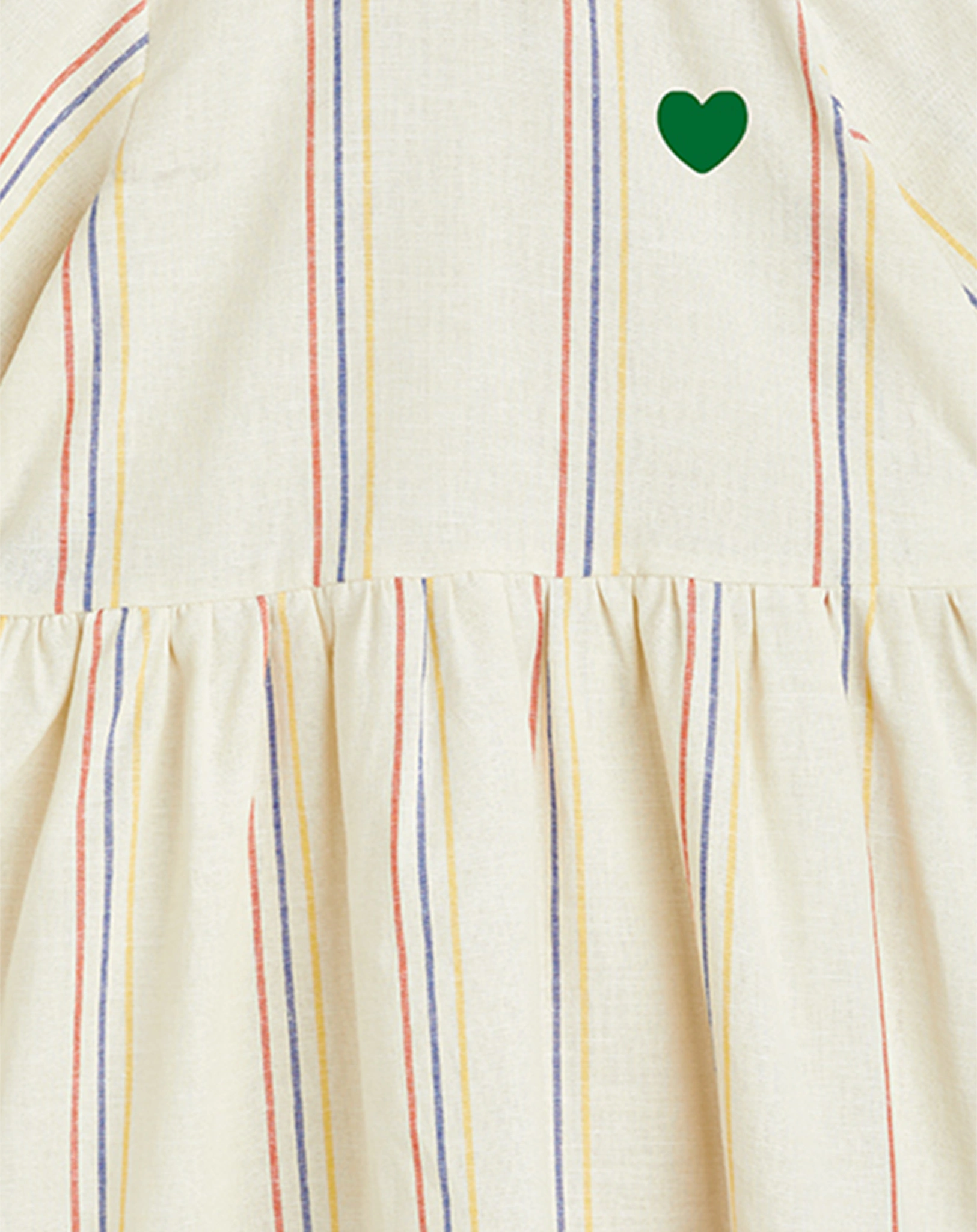 Kurzarm-Kleid STRIPES in offwhite