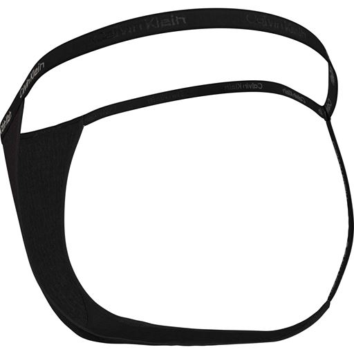 Calvin Klein Ideal Cotton String Thong, Black, XS