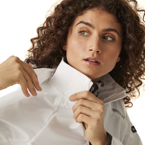Softshell randonnée REGATTA W BOURDA WHITE (SEAL GREY/FLAMINGO PINK)
