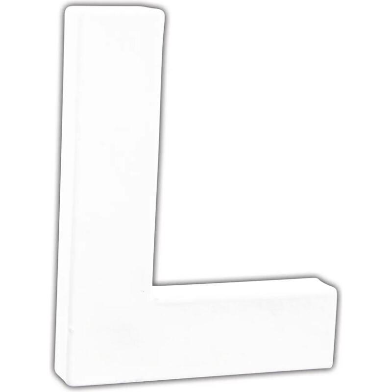 Petite lettre L 12cm - Blanc