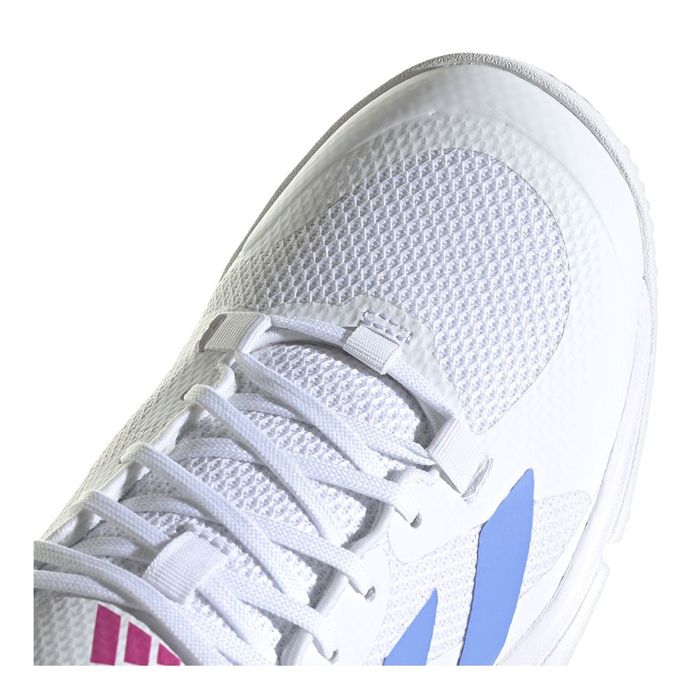 Adidas Performance COURT TEAM BOUNCE 2.0 - Chaussures handball Femme white/blue fusion/lucid fuchsi