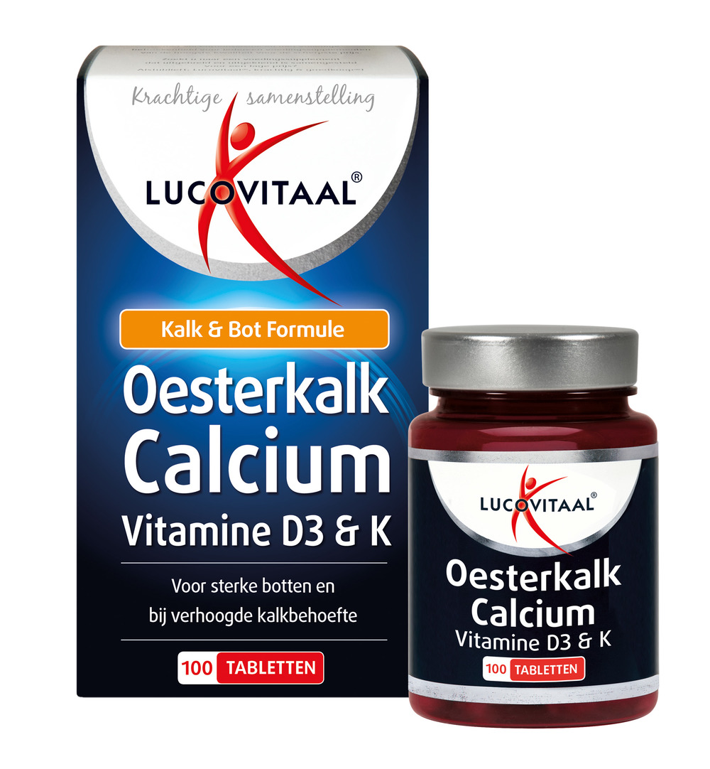 Lucovitaal Oesterkalk Calcium Vitamine D3 & K (100 tabletten)