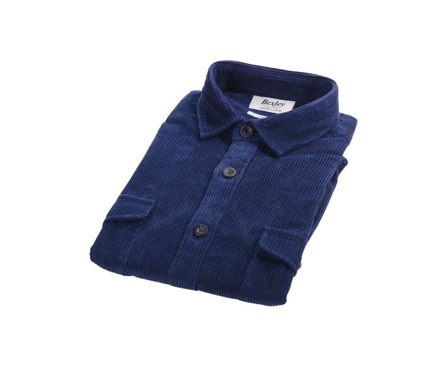 Surchemise en velours Indigo - VICTORIN