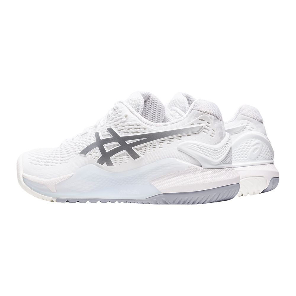 Asics GEL-RESOLUTION® 9 - Chaussures tennis Femme white/pure silver