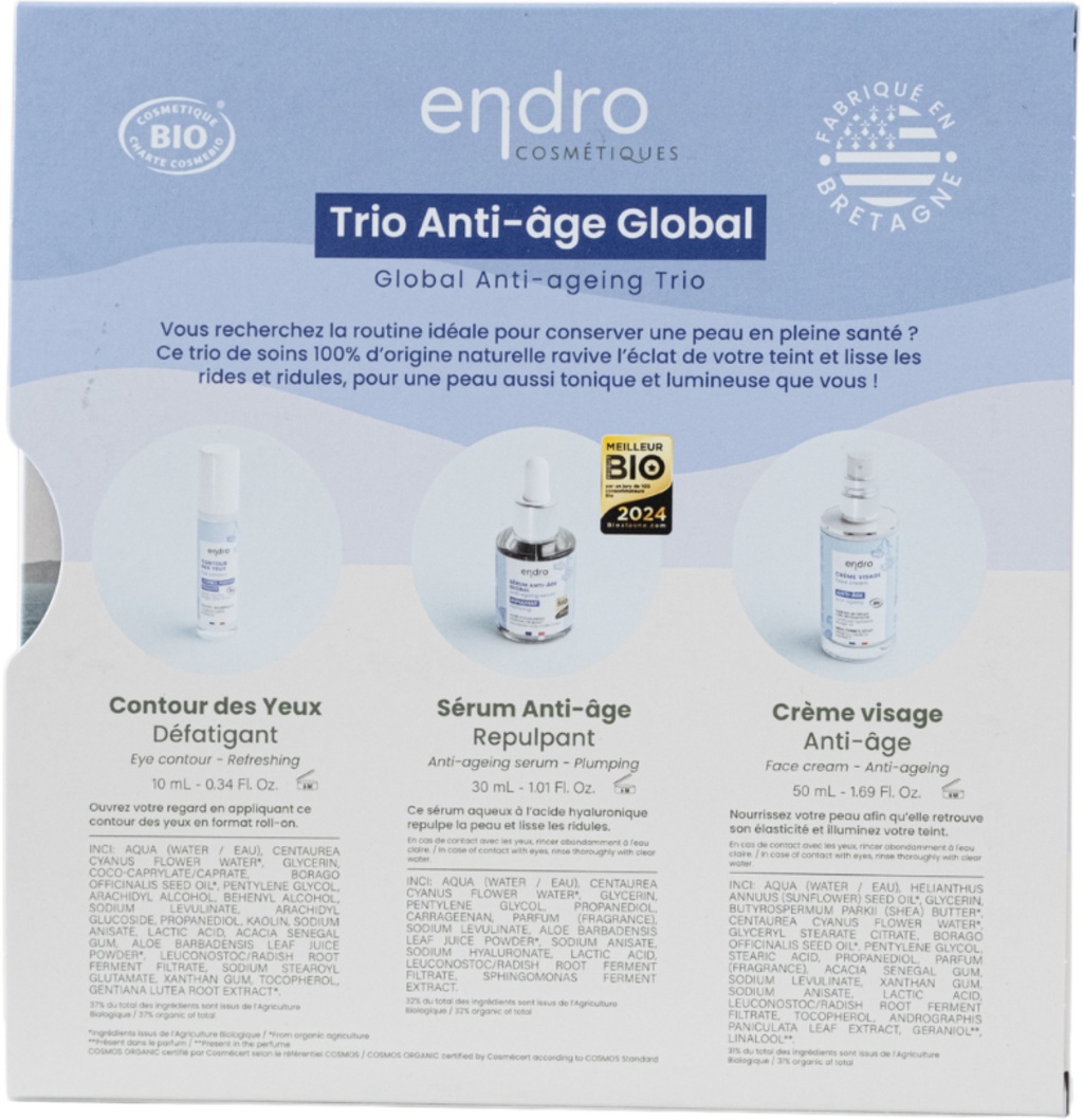 endro cosmétiques  Global Anti-Ageing Trio