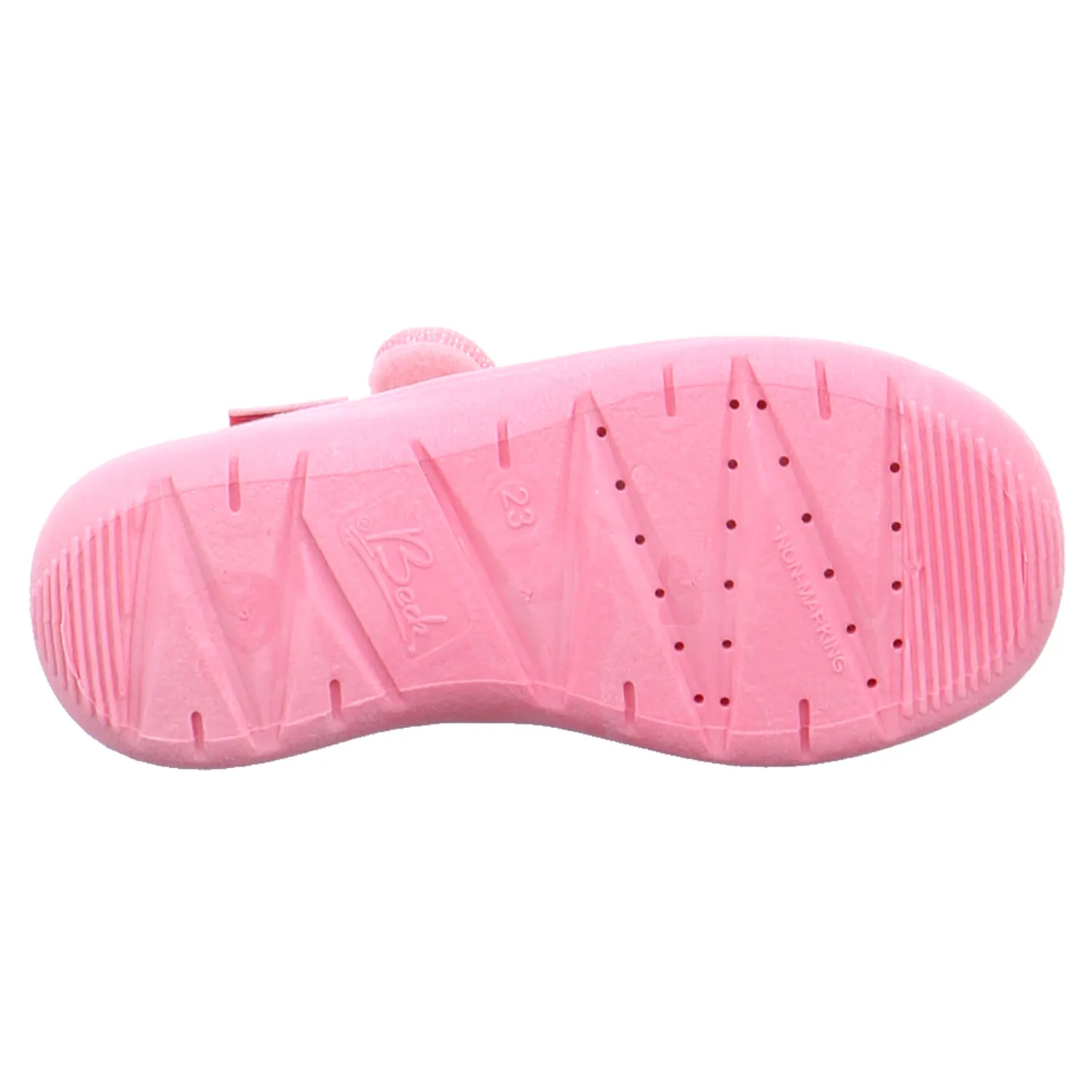 BECK Kinder-Hausschuh Rosa Textil  Mädchenhausschuh