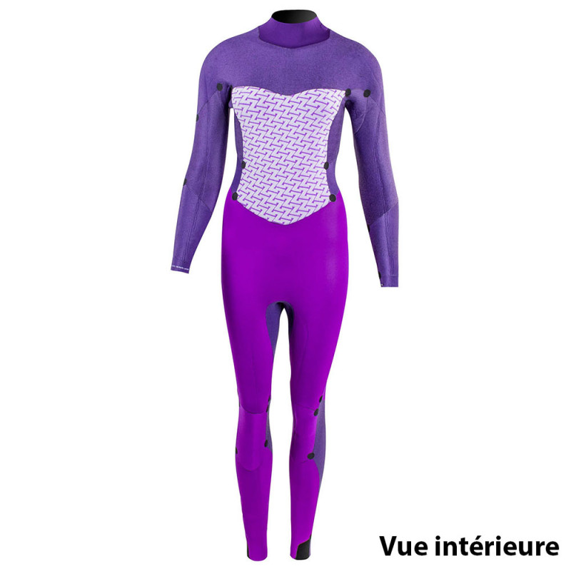 COMBINAISON FEMME PROLIMIT FIRE STEAMER 5/3 BACKZIP BLACK/ASH/ICEBLUE