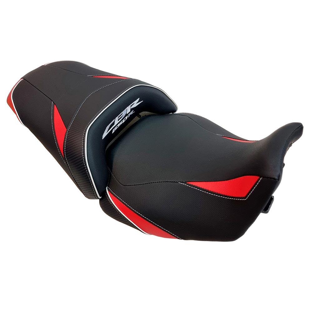 Bagster - Selle Ready Luxe série spéciale Honda CBR650 R (2019-2020) Noir / Rouge / Blanc