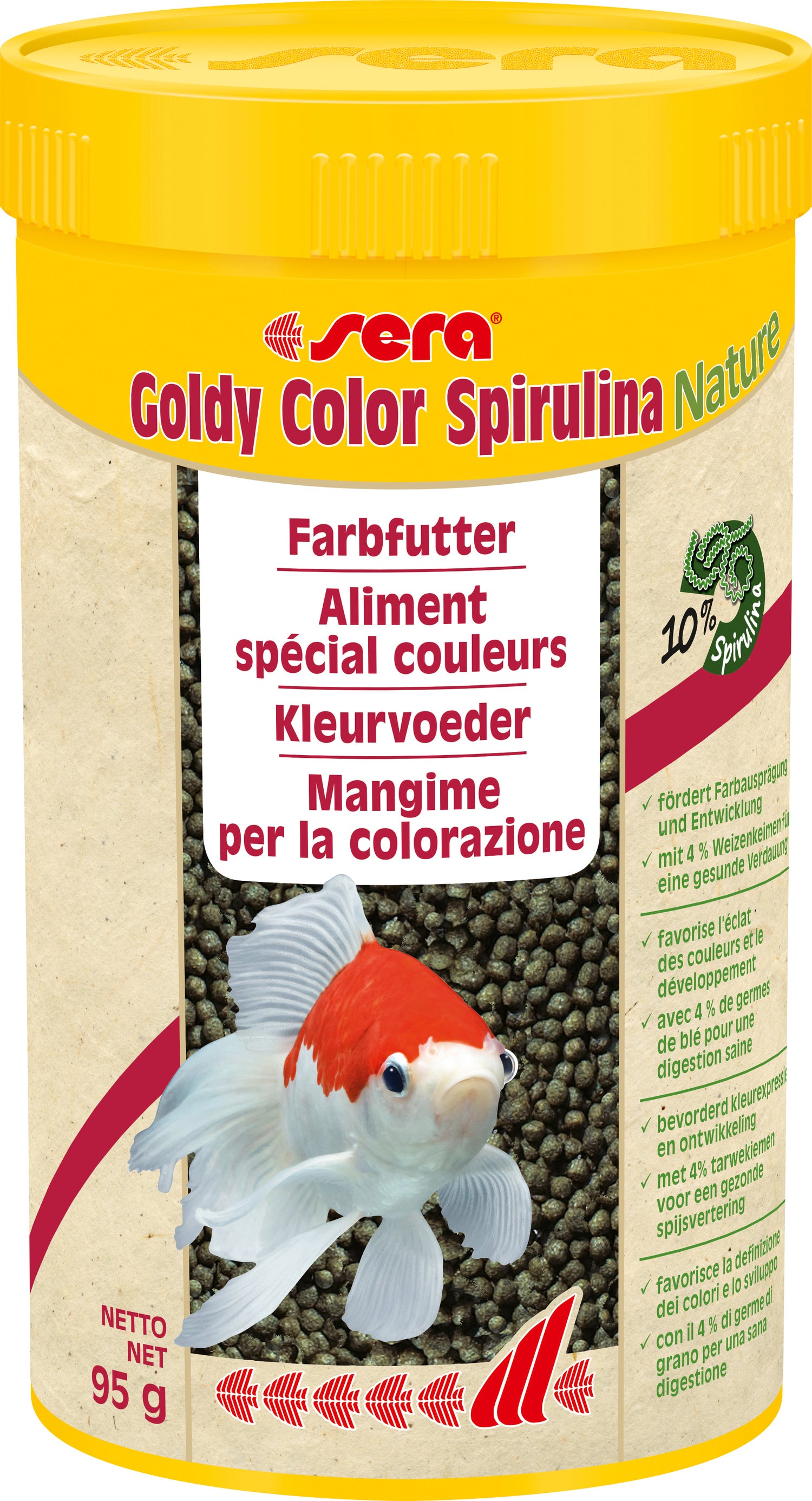 Sera visvoer Goldy Color Spirulina Nature 250 ml