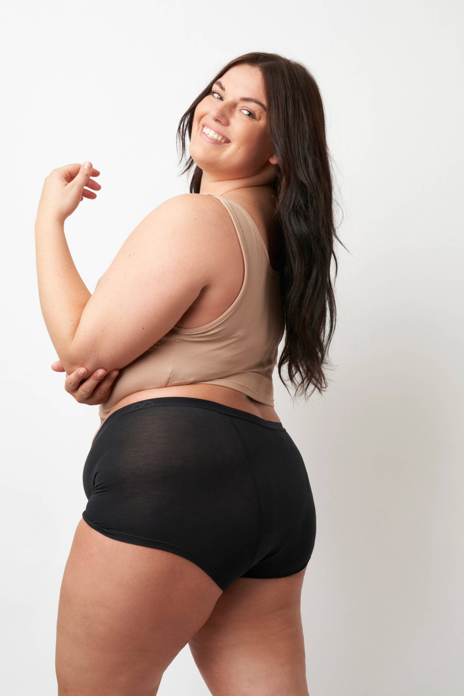 Moodies Undies boyshort menstruatieslip Medium/Heavy zwart