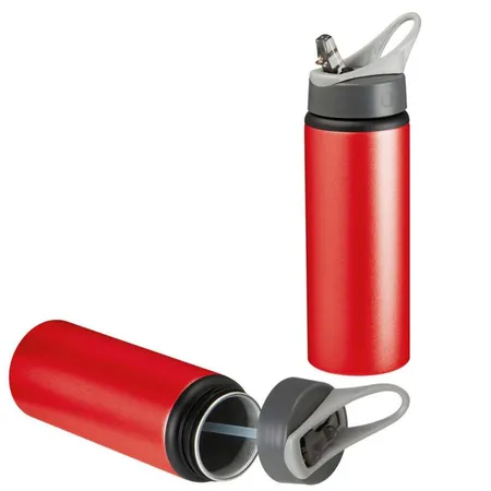 Easy Gifts Trinkflasche / aus Metall / Füllmenge: 600ml / Farbe: rot